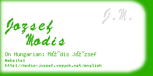 jozsef modis business card